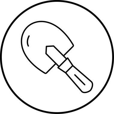 Kürek simgesinin vektör illüstrasyonu