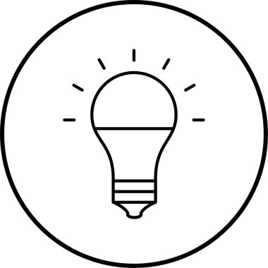 ampul simgesinin vektör illüstrasyonu