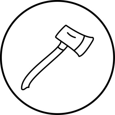 Balta simgesinin vektör illüstrasyonu