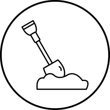 Kürek. Web simgesi basit illüstrasyon