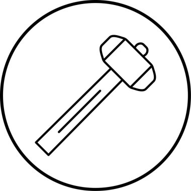 Çekiç simgesinin vektör illüstrasyonu