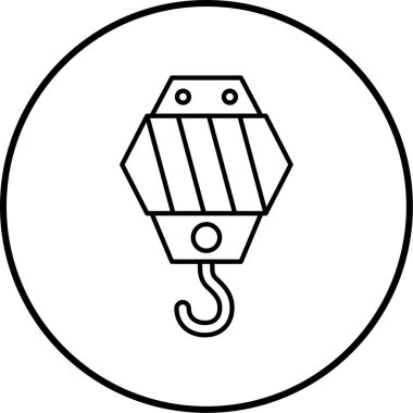 Vinç kanca kutsal kişilerin resmi, vektör çizim