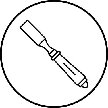 Bir bıçak simgesinin vektör illüstrasyonu