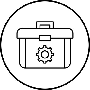 Alet çantası simgesinin vektör illüstrasyonu