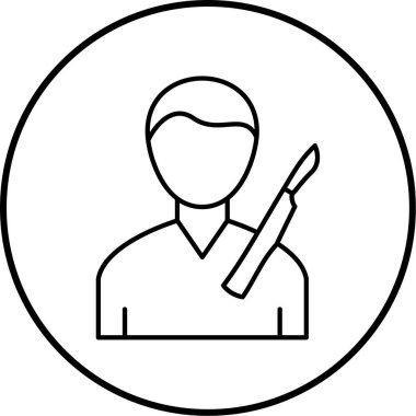 Kurşun kalemli bir adamın vektör çizimi