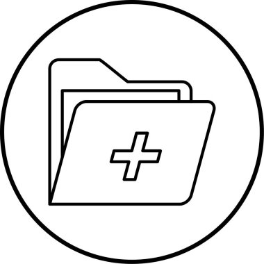 Tıbbi dosya. Web simgesi basit illüstrasyon