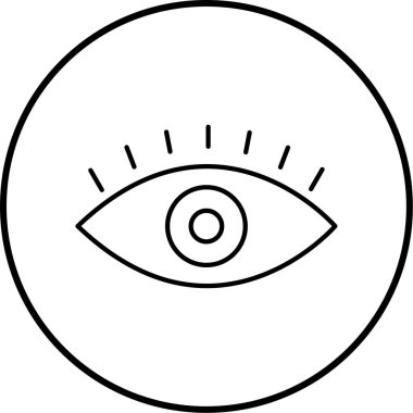 Göz. Web simgesi basit illüstrasyon