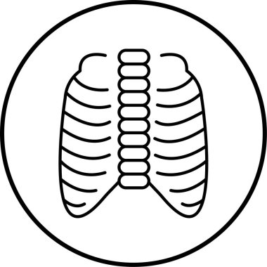 Mide simgesinin vektör illüstrasyonu