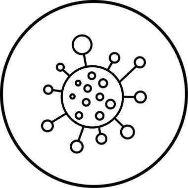 Bakteri simgesinin vektör çizimi