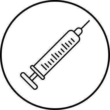 Şırınga. Web simgesi basit illüstrasyon