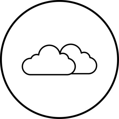 Bulut. Web simgesi basit illüstrasyon