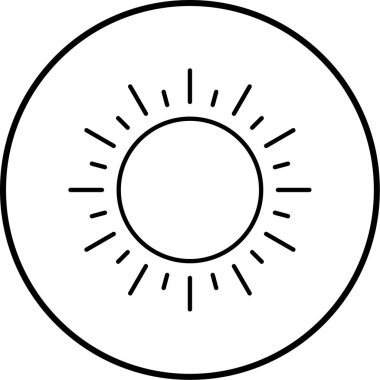 Güneş Simgesi Vektör illüstrasyonu