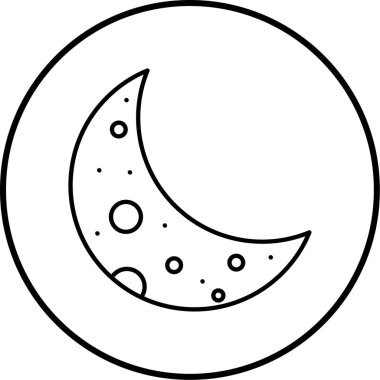 Ay. Web simgesi basit illüstrasyon