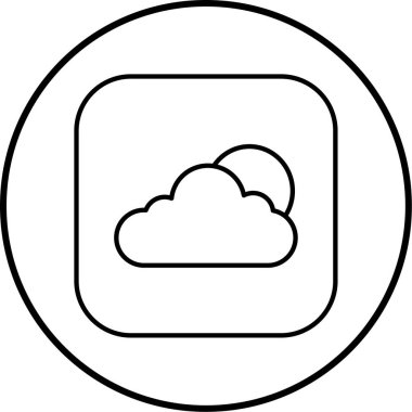 bulut simgesi, vektör illüstrasyonu