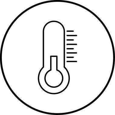 Termometre simgesinin vektör illüstrasyonu