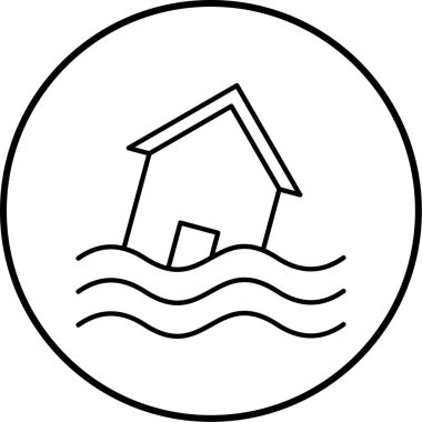 Bir ev simgesinin vektör illüstrasyonu