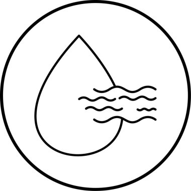su damlası ikon vektör illüstrasyonu