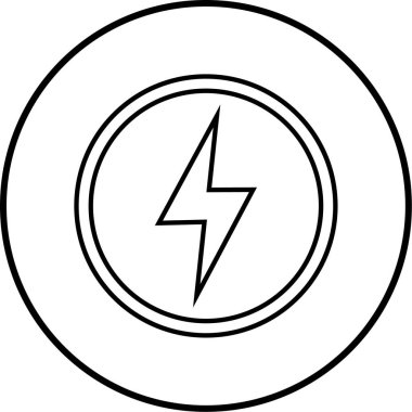 Bir yıldırım simgesinin vektör çizimi