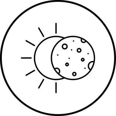 Bir gezegen simgesinin vektör illüstrasyonu