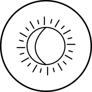 Güneş. Web simgesi basit illüstrasyon