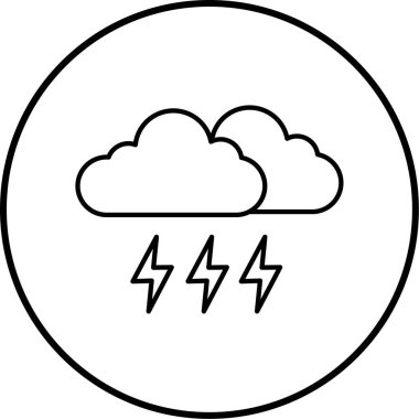 Bulut simgesinin vektör illüstrasyonu