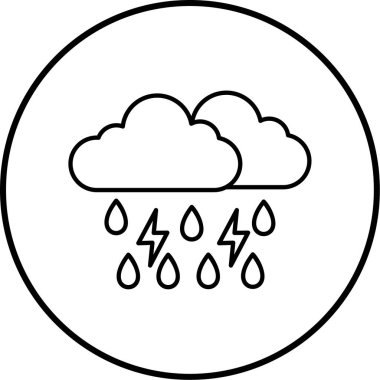 Yağmur. Web simgesi basit illüstrasyon