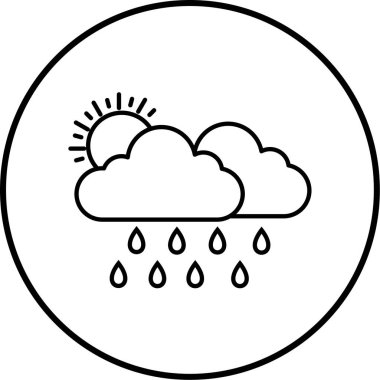 Hava durumu. Web simgesi basit tasarım