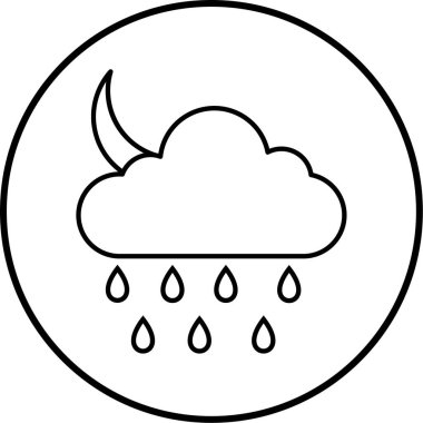 Yağmur. Web simgesi basit illüstrasyon