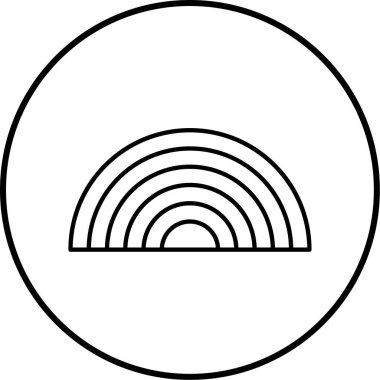 Dairesel bir simgenin vektör illüstrasyonu