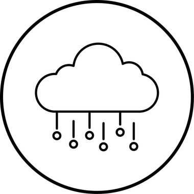 Bulut. Web simgesi basit illüstrasyon