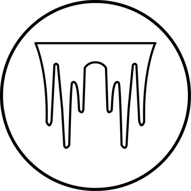 Güzel bir simge ögesinin vektör illüstrasyonu