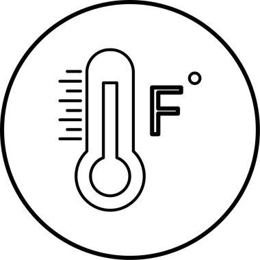 Termometre. Web simgesi basit illüstrasyon