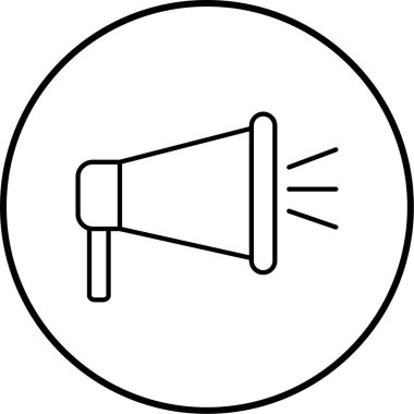 megafon simgesinin vektör illüstrasyonu