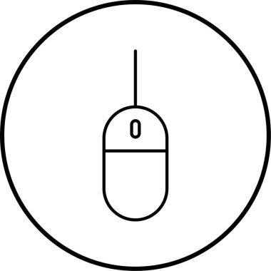 Bilgisayar faresi. Web simgesi basit illüstrasyon