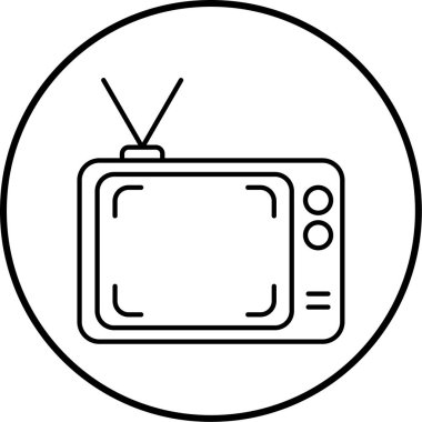 Televizyon. Web simgesi basit illüstrasyon