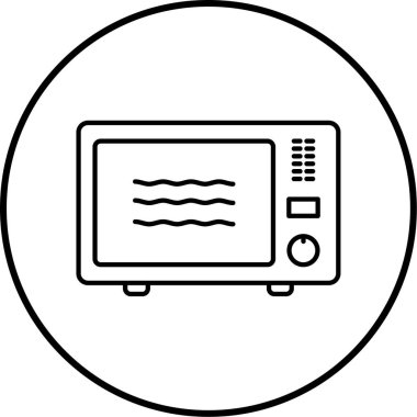 Mikrodalga fırın kutsal kişilerin resmi, vektör çizim