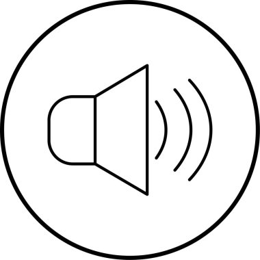 Ses simgesi vektör illüstrasyonu