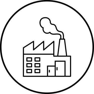 Fabrika simgesinin vektör illüstrasyonu