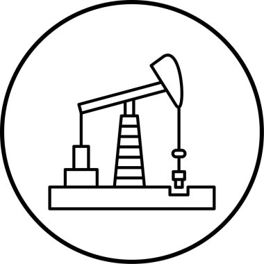 yağ pompası simgesi, vektör illüstrasyonu