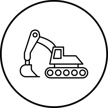 Bir vinç simgesinin vektör illüstrasyonu