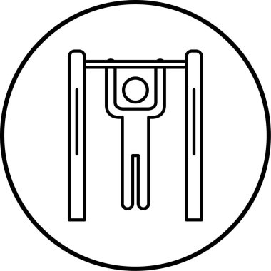 Bir sporcu simgesinin vektör illüstrasyonu