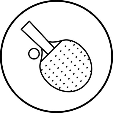 Masa Tenisi simge vektör çizim