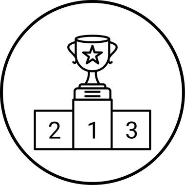 Podyum simgesinin vektör illüstrasyonu