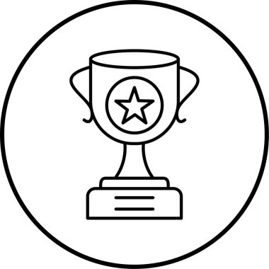 Kupa. Web simgesi basit illüstrasyon