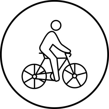 bisiklet ikonu vektör illüstrasyonu