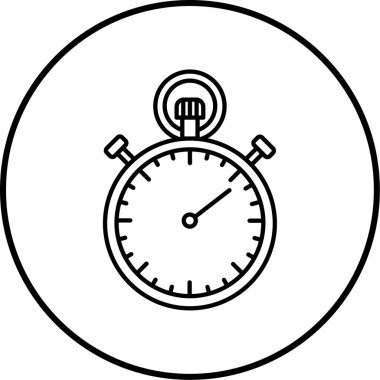 Kronometre simgesi, vektör illüstrasyonu