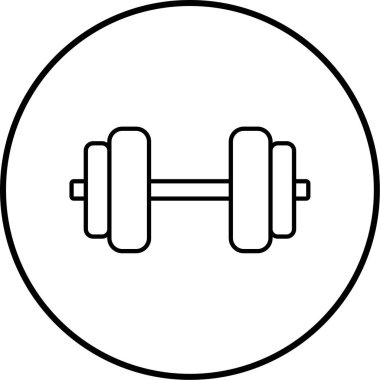 Dummbell simgesinin vektör illüstrasyonu