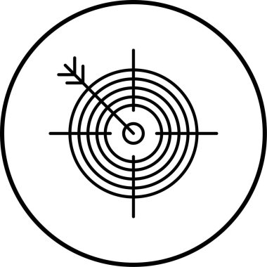 hedef simge vektör illüstrasyonu