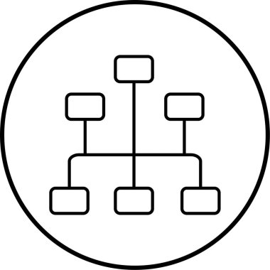 Ağ simgesinin vektör illüstrasyonu