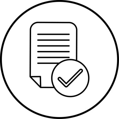 belge simgesi vektör illüstrasyonu